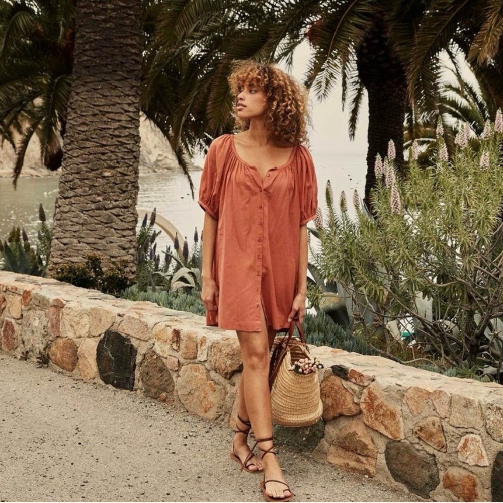 Doen Josette Dress in Terra. Size medium